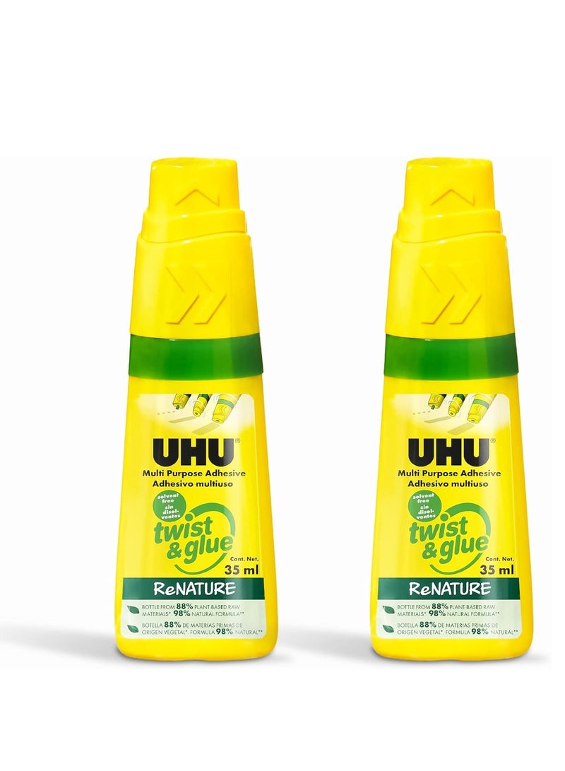 UHU Twist & Glue Renature Multipurpose Glue 2X35 ML
